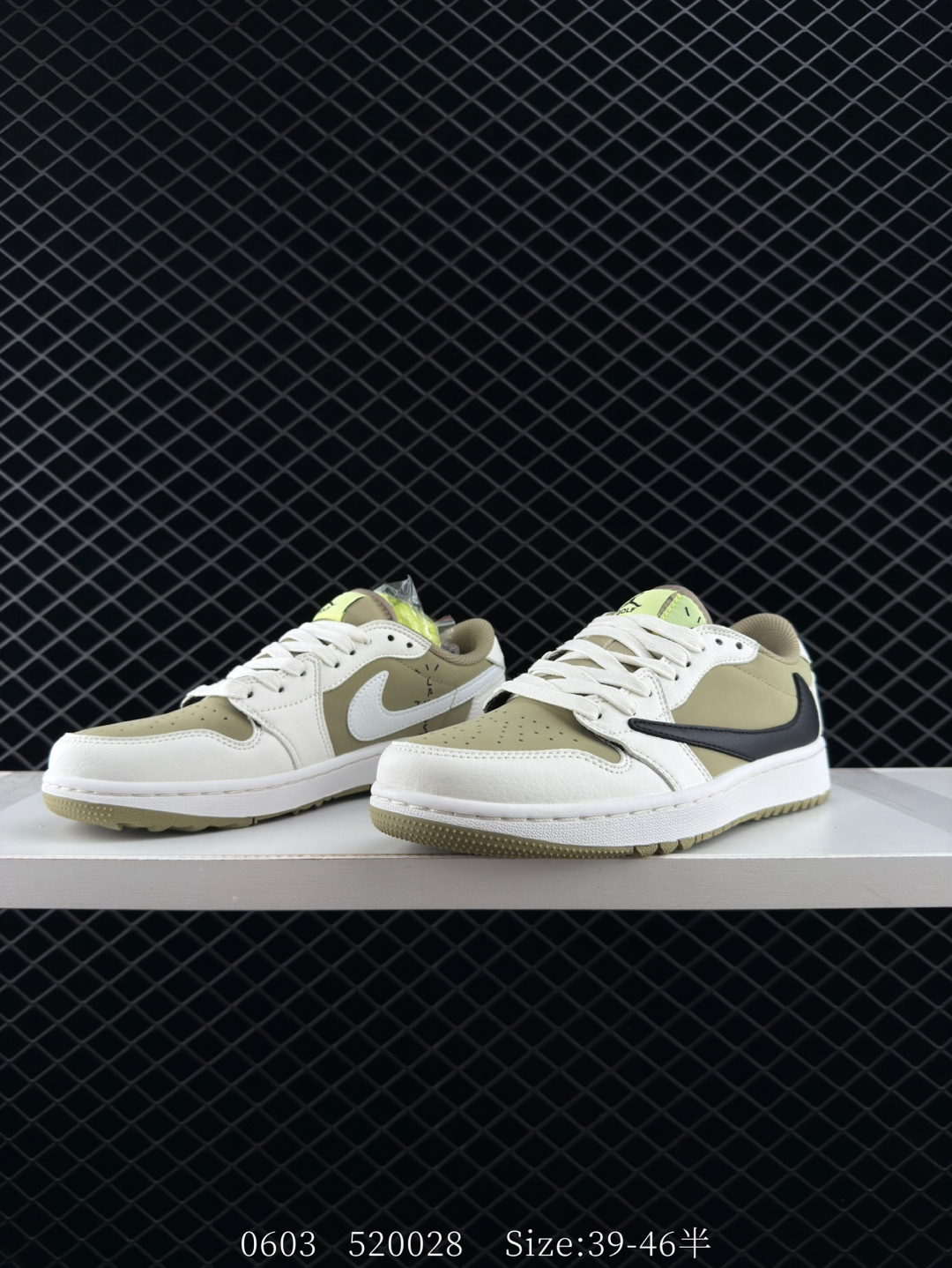 Travis Scott x Nike Air Jordan 1 Low Golf SP”Neutral Oliv”